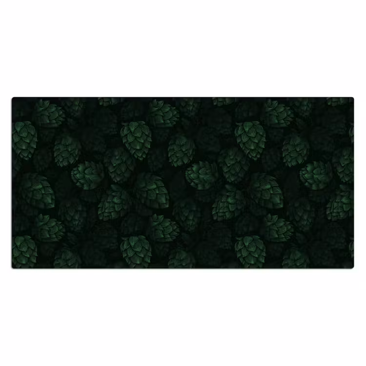 Bureau onderlegger - Donker - Groen - Hopbellen - Botanisch - Illustratie — 2