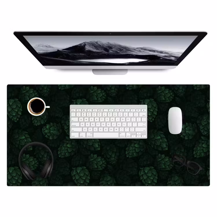 Bureau onderlegger - Donker - Groen - Hopbellen - Botanisch - Illustratie — 4