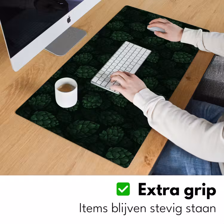 Bureau onderlegger - Donker - Groen - Hopbellen - Botanisch - Illustratie — 6