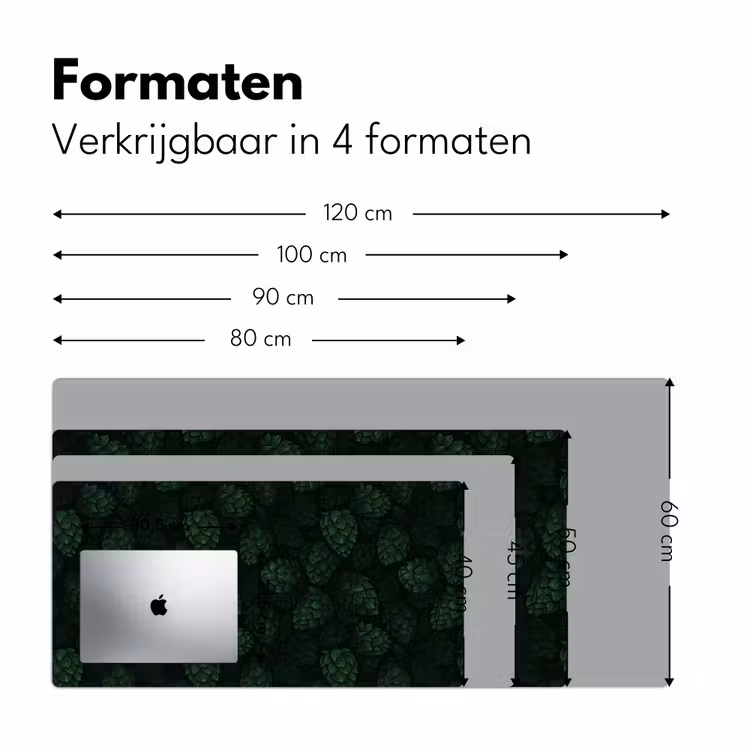 Bureau onderlegger - Donker - Groen - Hopbellen - Botanisch - Illustratie — 8