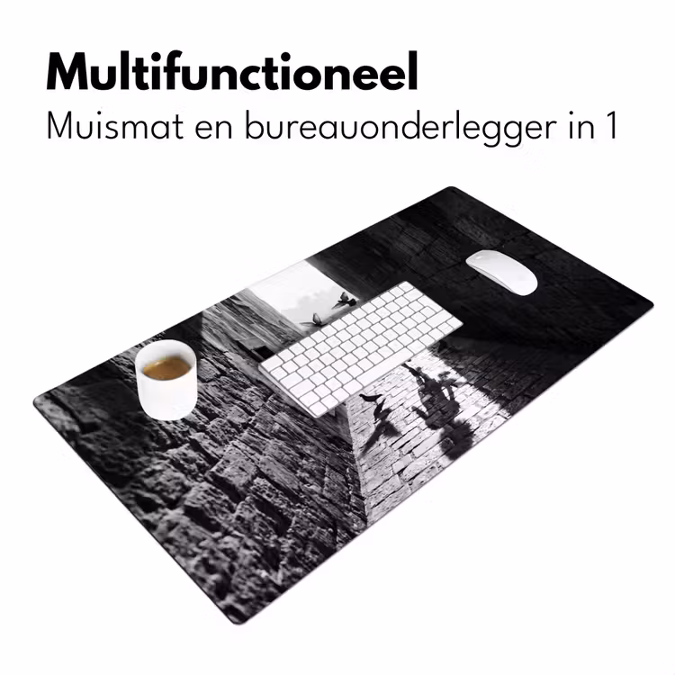 Bureau onderlegger - Kind - Vogel - Straat - Zwart-wit - Spelen — 7