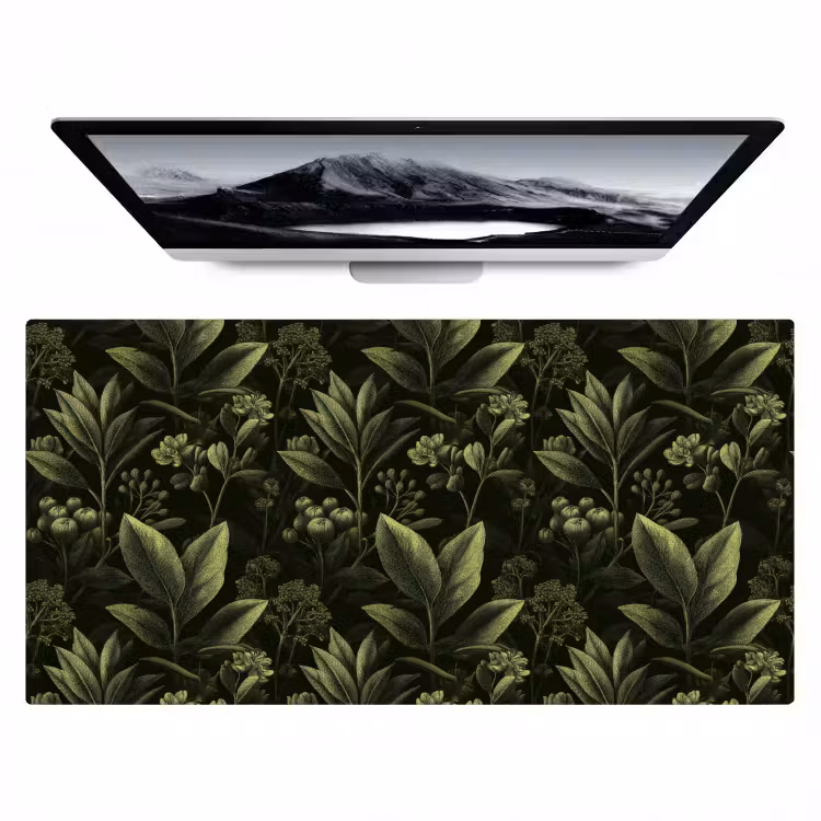 Bureau onderlegger - Klassiek - Donker - Botanisch - Planten — 1