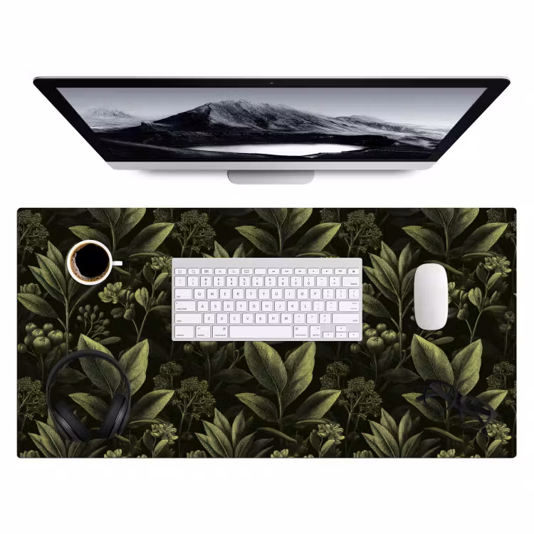 Bureau onderlegger - Klassiek - Donker - Botanisch - Planten — 4