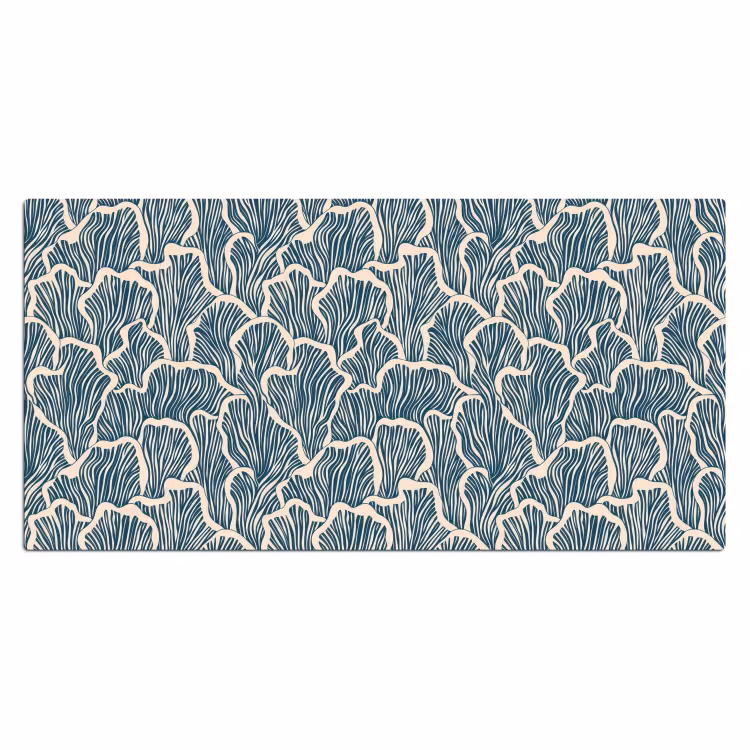 Bureau onderlegger - Organisch - Blauw - Crème - Schelpen — 2