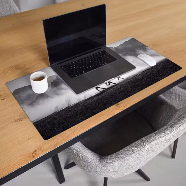 Bureau onderlegger - Paard - Ren - Stof - Zwart-wit - Dieren — 3