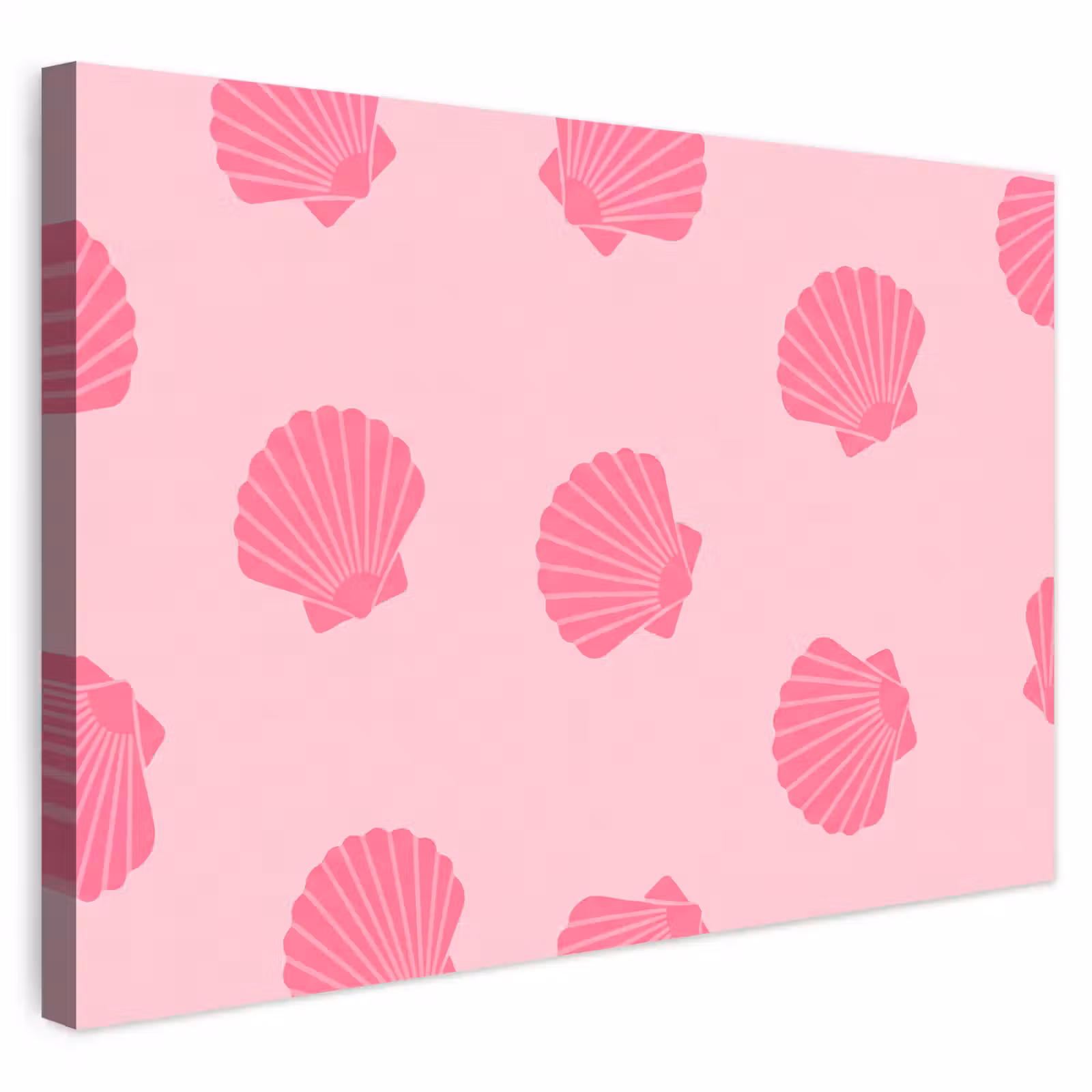 Buiten canvas - Schelp - Patroon - Zee - Modern - Roze — 1