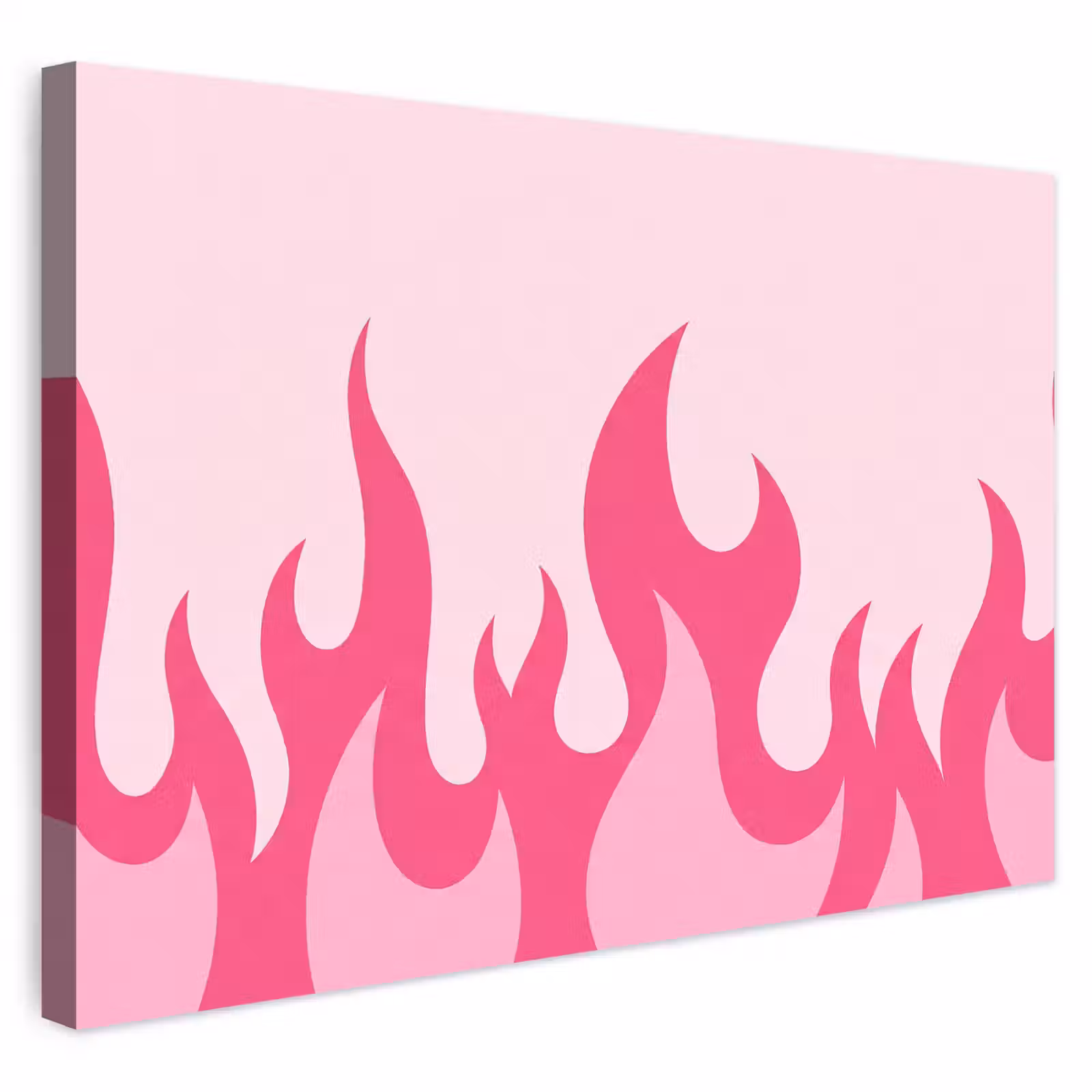 Buiten canvas - Vlammen - Patroon - Abstract - Modern - Roze — 1