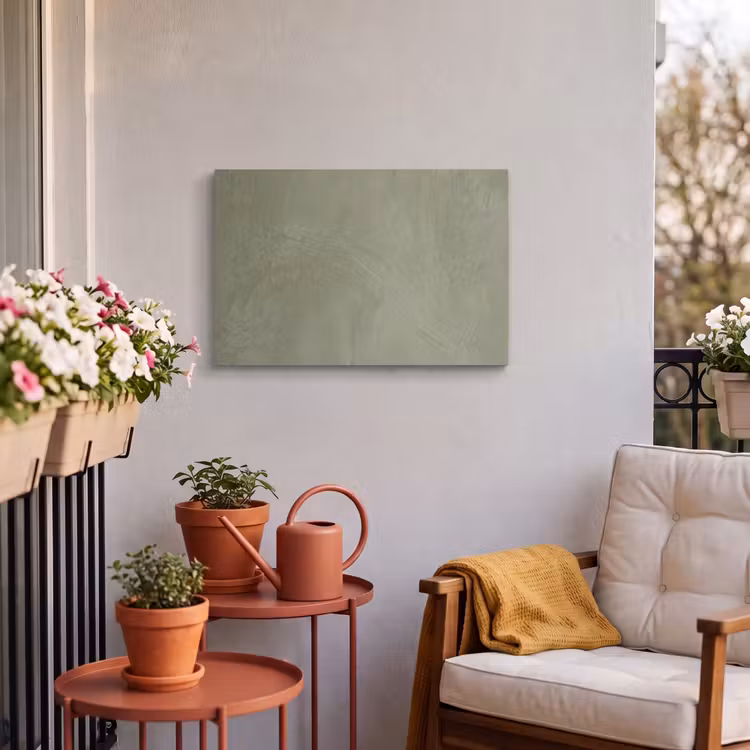 Buiten canvas - Textuur - Betonlook - Achtergrond - Modern - Groen — 4