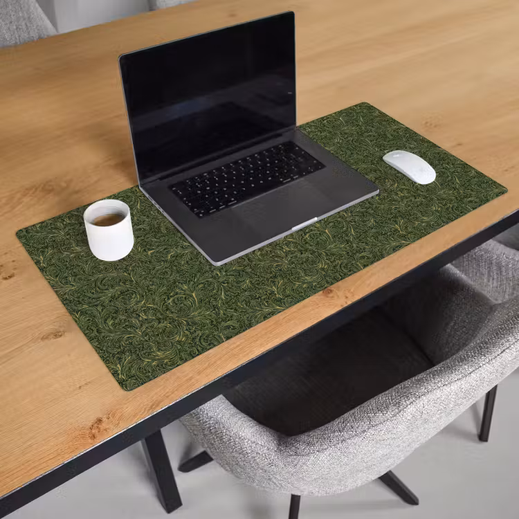 Bureau onderlegger - Donker - Groen - Krullend - Botanisch — 3