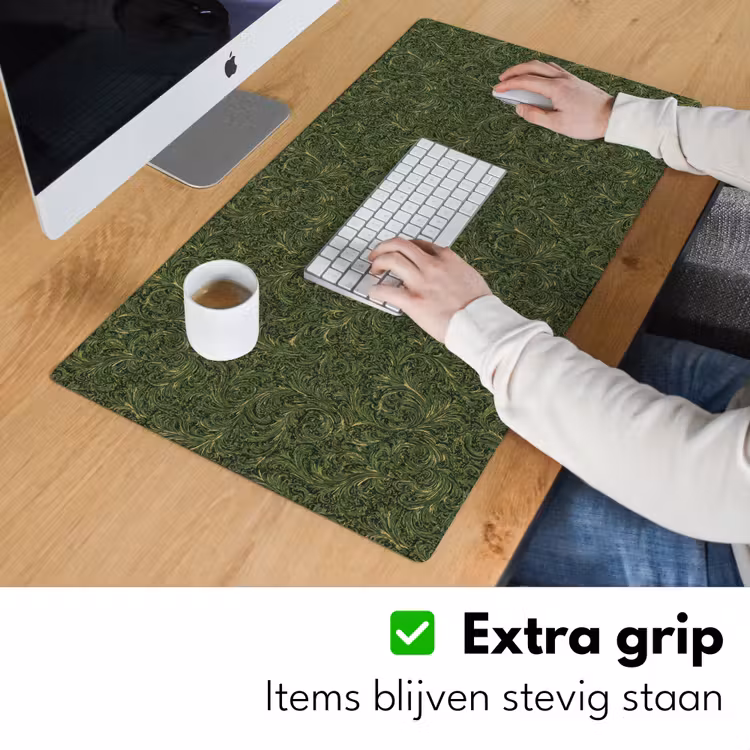 Bureau onderlegger - Donker - Groen - Krullend - Botanisch — 6