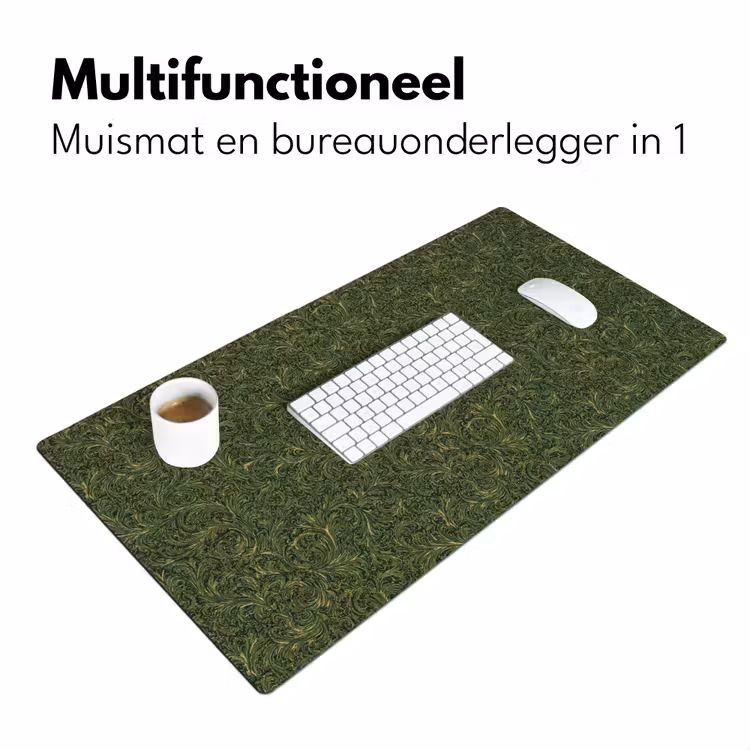 Bureau onderlegger - Donker - Groen - Krullend - Botanisch — 7