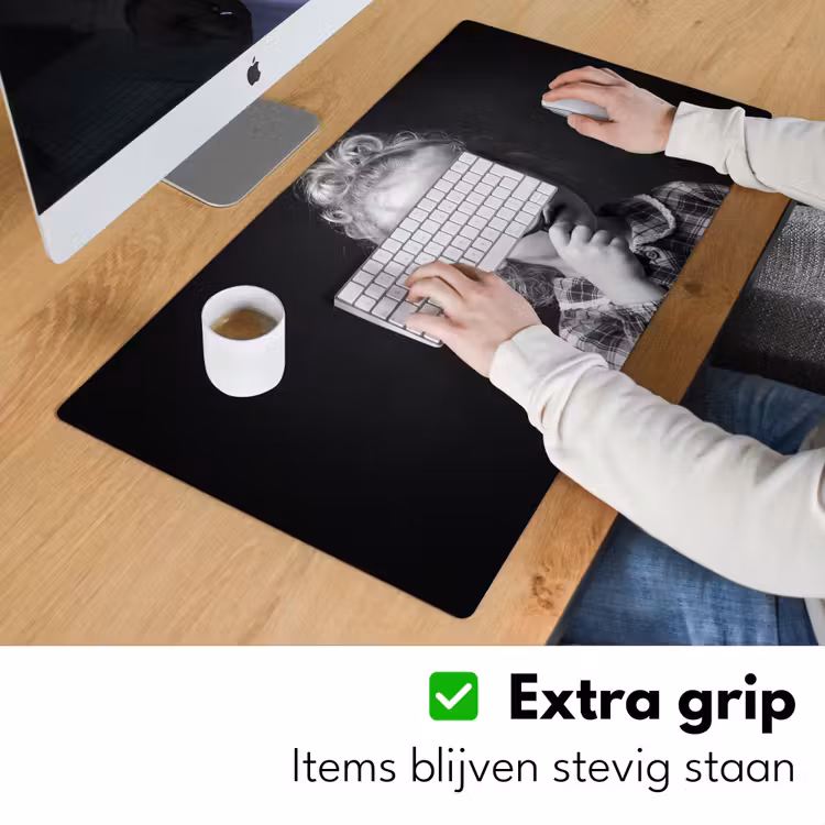 Bureau onderlegger - Kind - Vergrootglas - Portret - Zwart-wit — 6