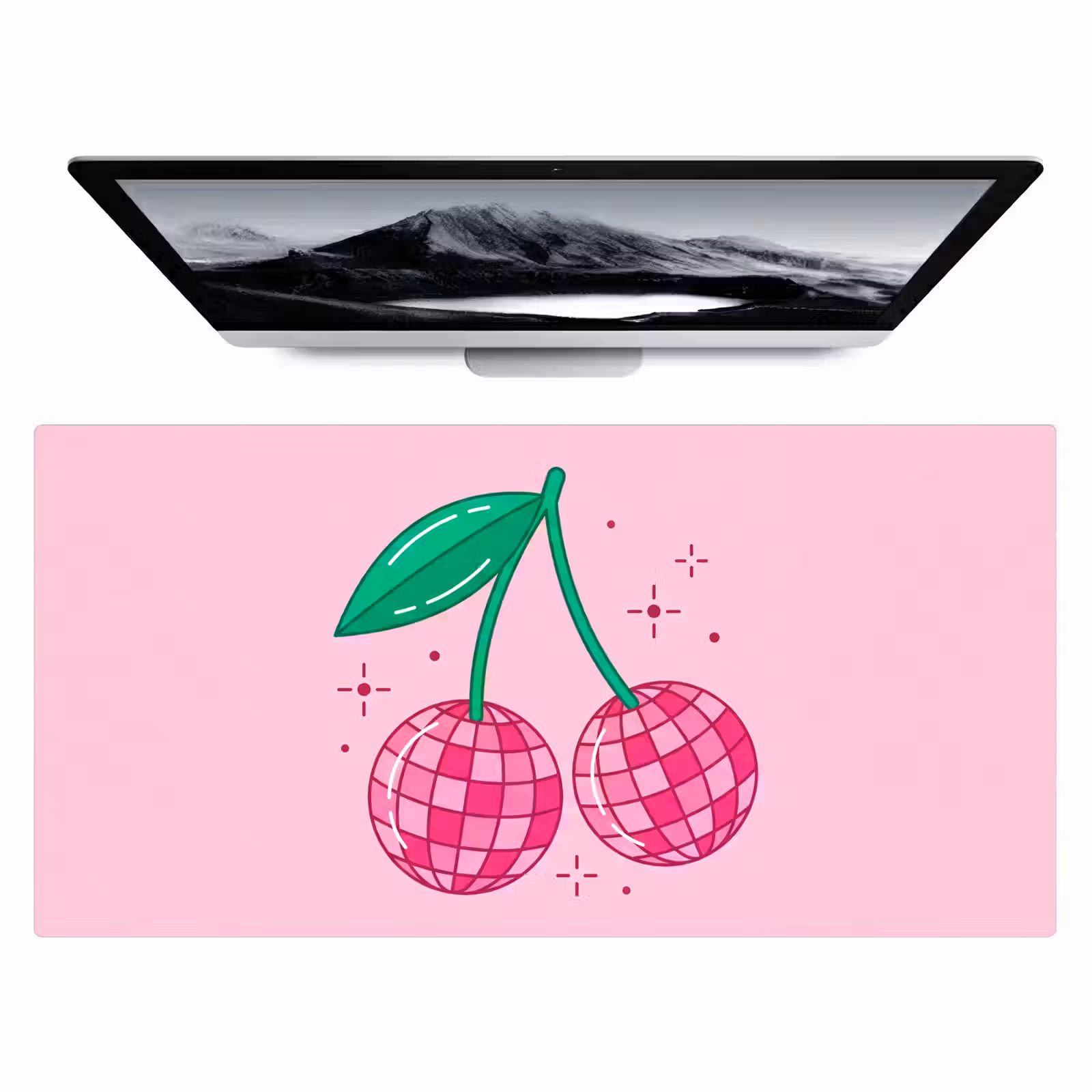 Bureau onderlegger - Decoratie - Disco-bal - Feest - Roze — 1