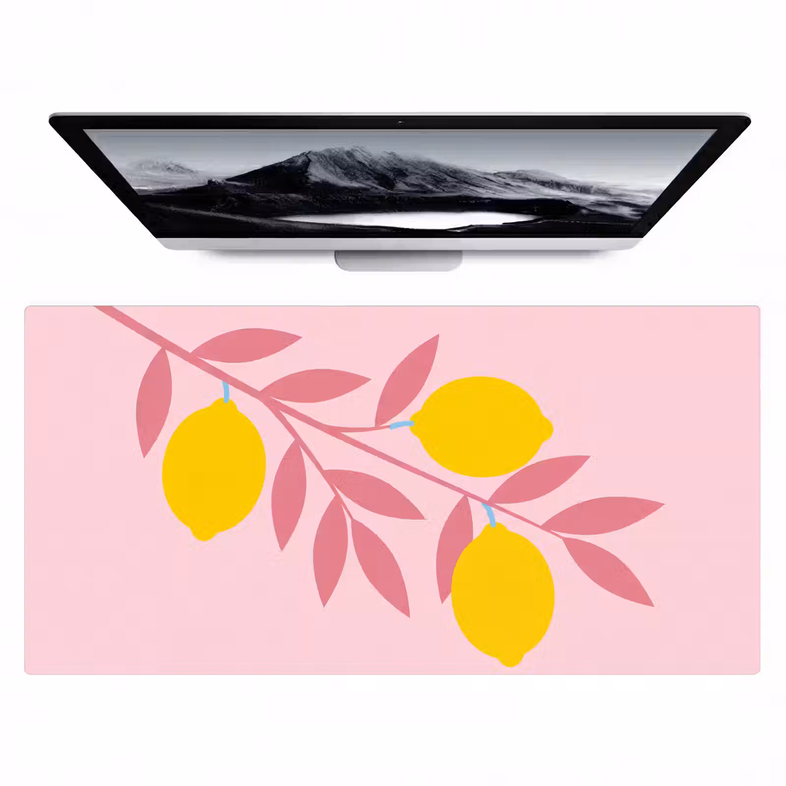 Bureau onderlegger - Fruit - Tak - Natuur - Abstract - Roze — 1