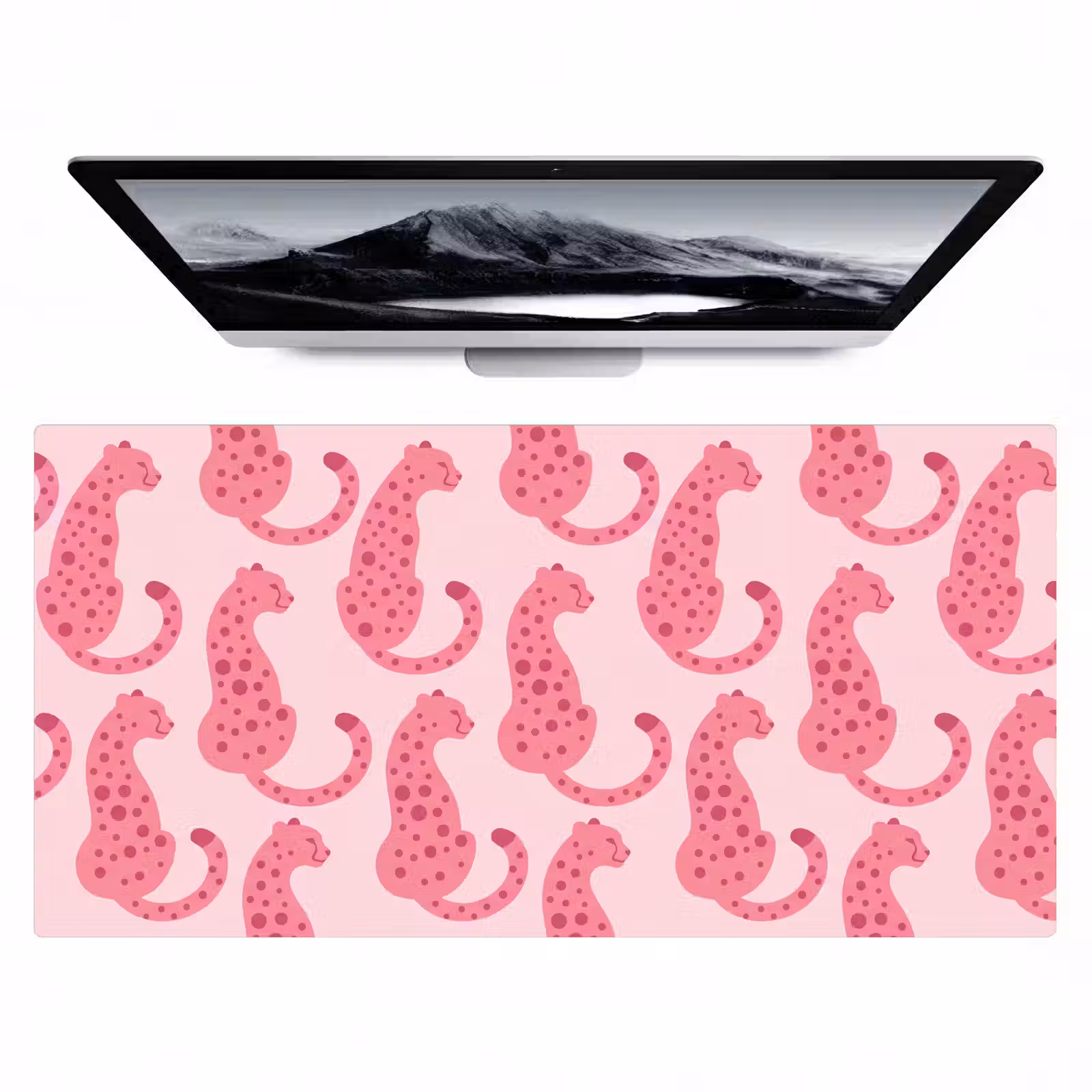 Bureau onderlegger - Kat - Gevlekt - Dieren - Patroon - Roze — 1