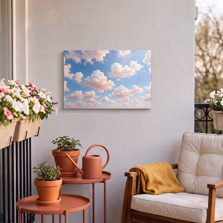 Buiten canvas - Wolken - Hemel - Natuur - Licht - Blauw — 3