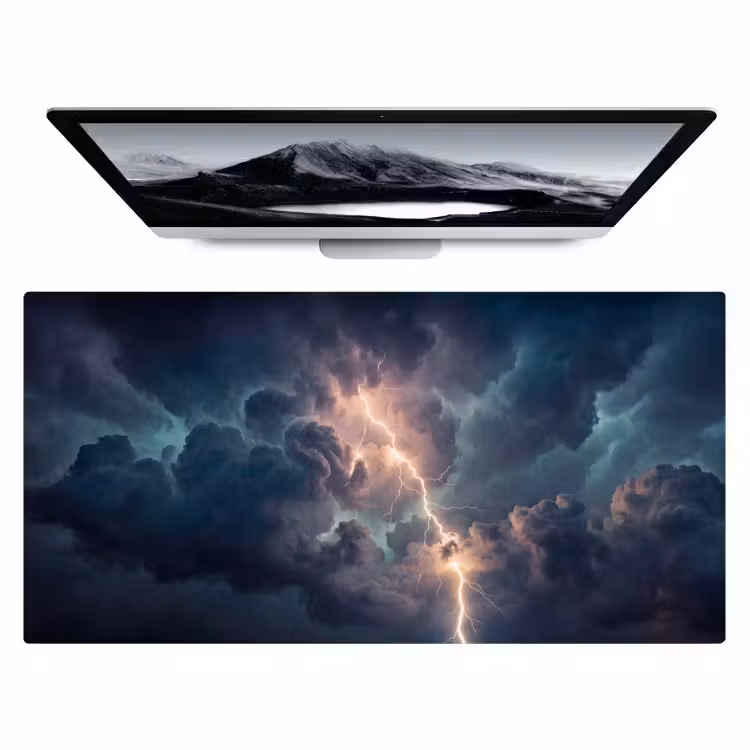 Bureau onderlegger - Bliksem - Storm - Natuur - Donker — 1