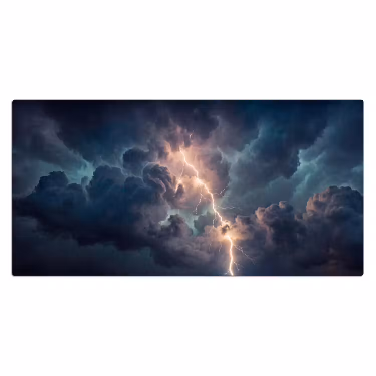Bureau onderlegger - Bliksem - Storm - Natuur - Donker — 2