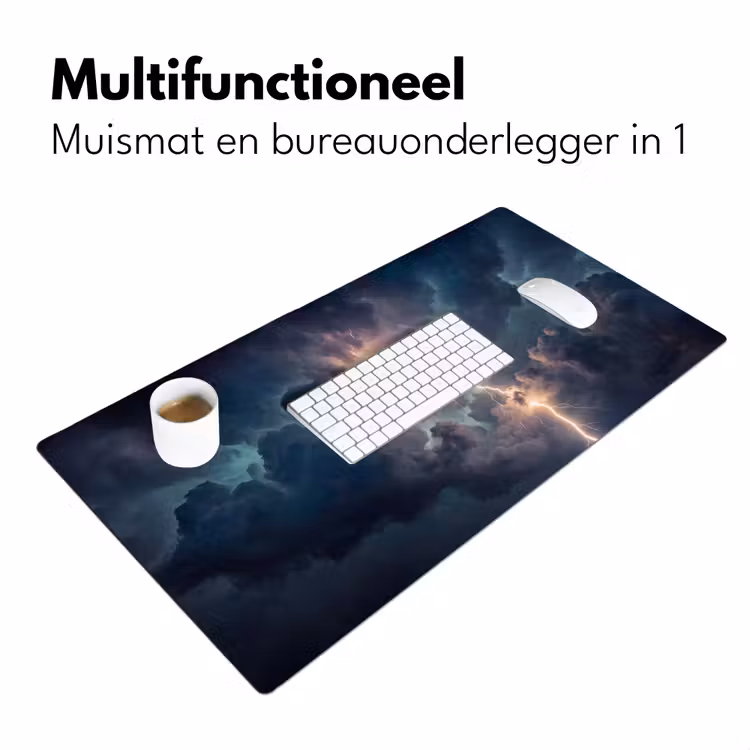 Bureau onderlegger - Bliksem - Storm - Natuur - Donker — 7