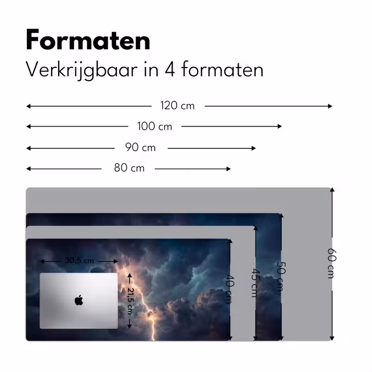 Bureau onderlegger - Bliksem - Storm - Natuur - Donker — 8