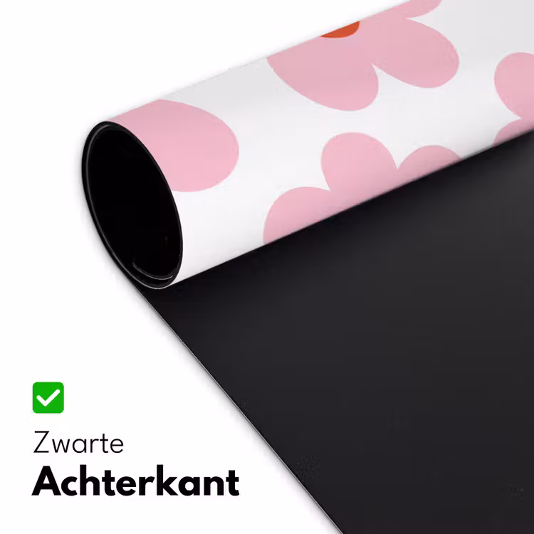 Bureau onderlegger - Bloemen - Patroon - Modern - Roze - Wit — 5