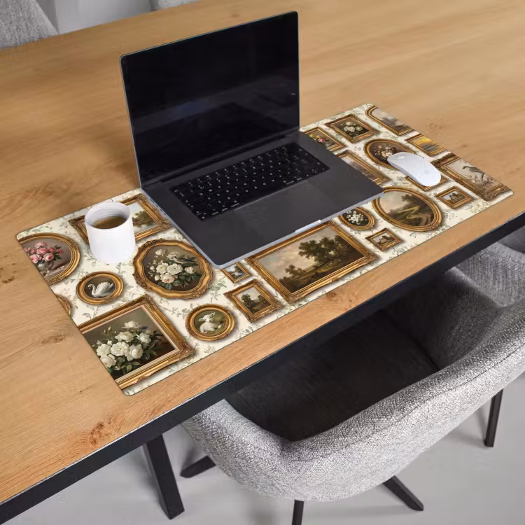 Bureau onderlegger - Bloemen - Roze - Stilleven - Klassiek — 3
