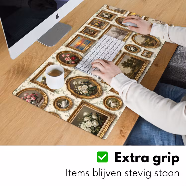 Bureau onderlegger - Bloemen - Roze - Stilleven - Klassiek — 6