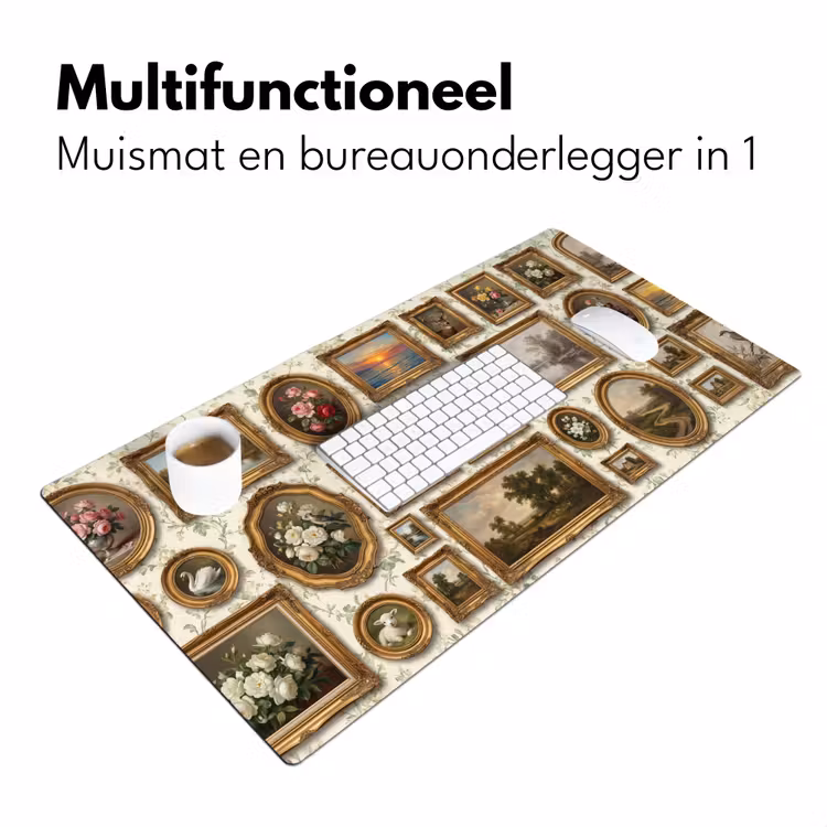 Bureau onderlegger - Bloemen - Roze - Stilleven - Klassiek — 7
