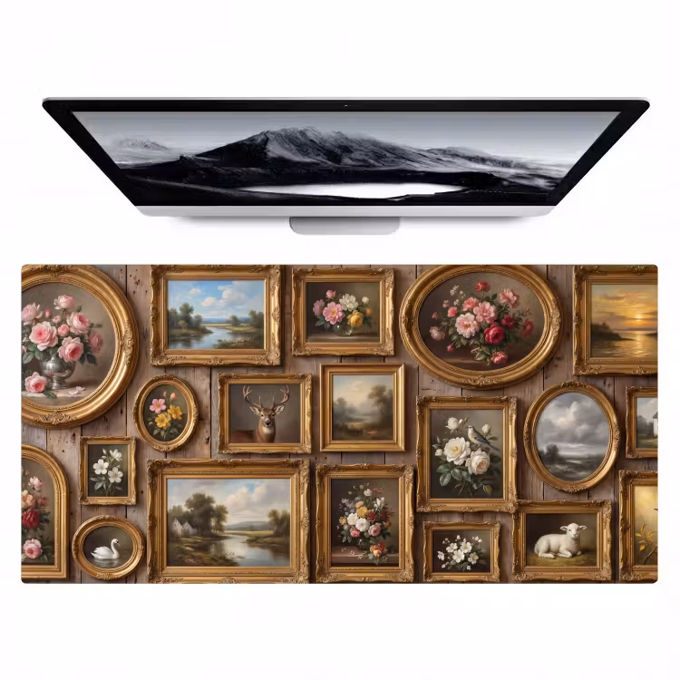 Bureau onderlegger - Bloemen - Rozen - Klassiek - Vaas - Kleurrijk — 1