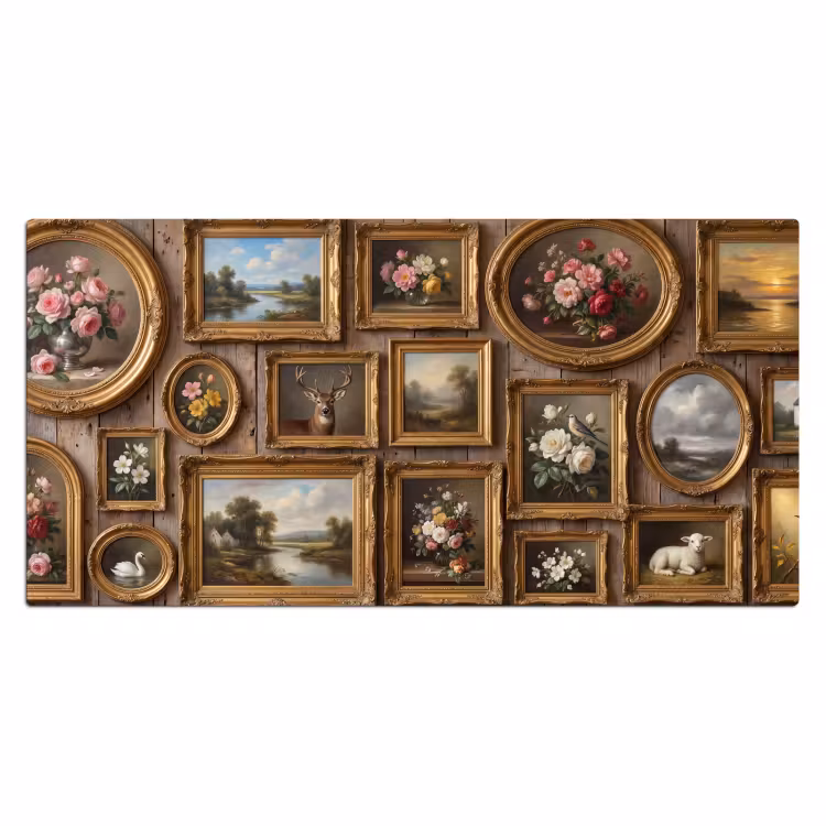 Bureau onderlegger - Bloemen - Rozen - Klassiek - Vaas - Kleurrijk — 2