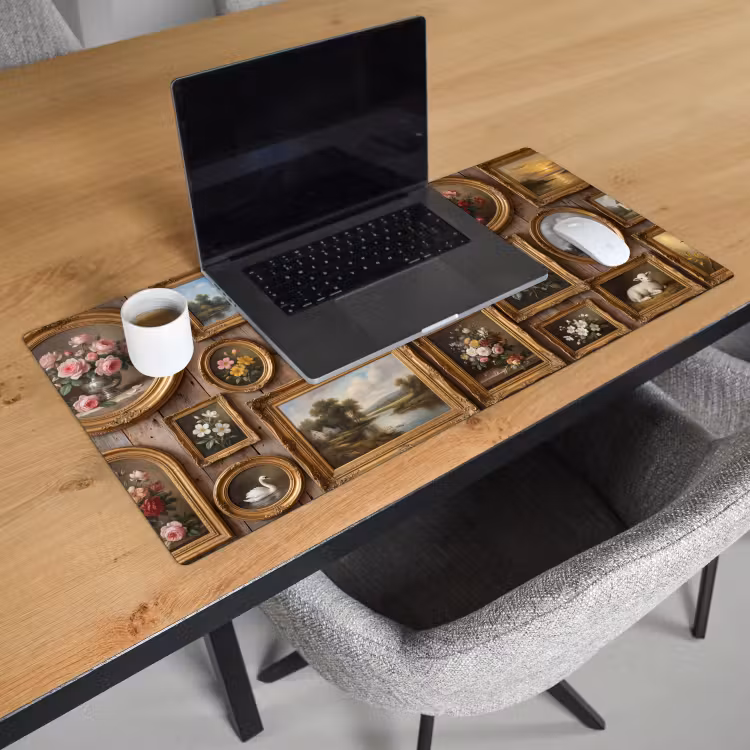 Bureau onderlegger - Bloemen - Rozen - Klassiek - Vaas - Kleurrijk — 3