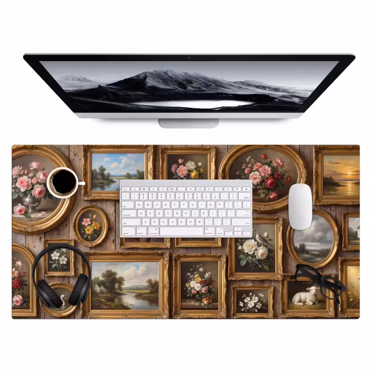 Bureau onderlegger - Bloemen - Rozen - Klassiek - Vaas - Kleurrijk — 4