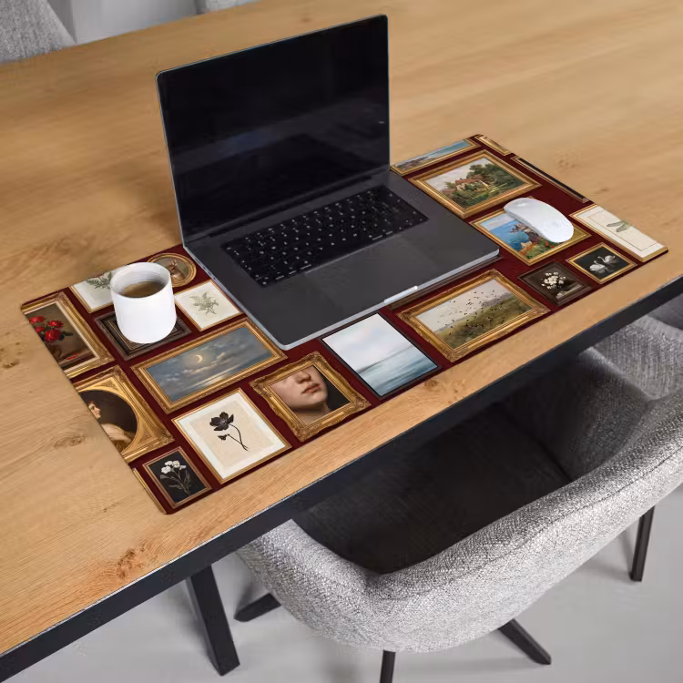 Bureau onderlegger - Bloemen - Vaas - Klassiek - Kunst - Rood — 3