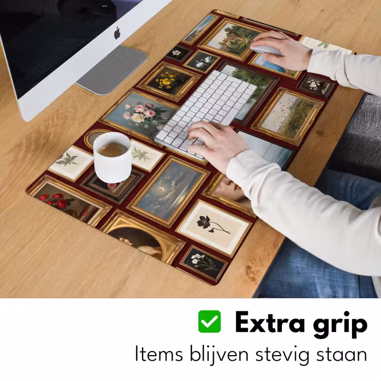 Bureau onderlegger - Bloemen - Vaas - Klassiek - Kunst - Rood — 6