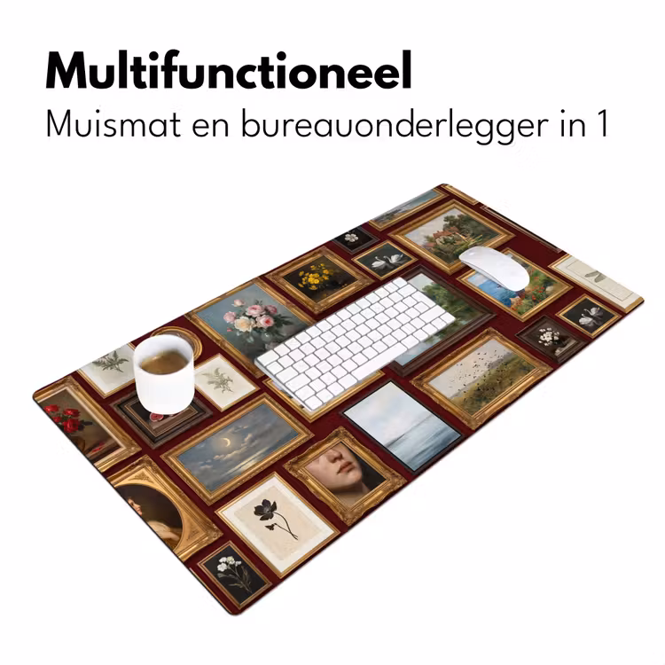 Bureau onderlegger - Bloemen - Vaas - Klassiek - Kunst - Rood — 7