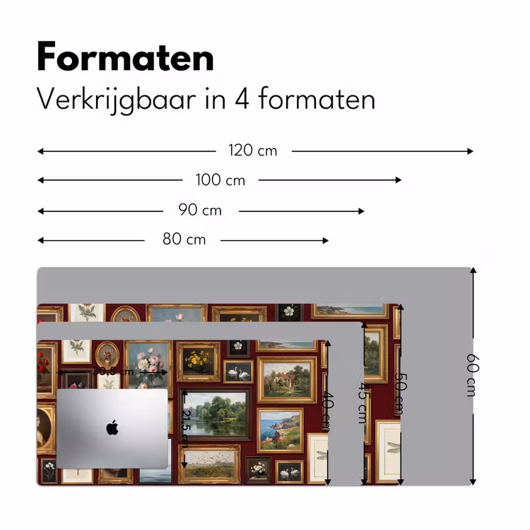 Bureau onderlegger - Bloemen - Vaas - Klassiek - Kunst - Rood — 8