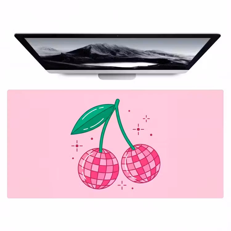 Bureau onderlegger - Decoratie - Disco-bal - Feest - Roze — 1