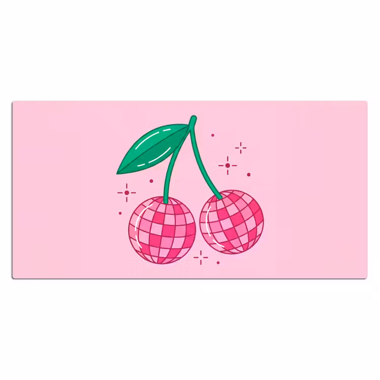 Bureau onderlegger - Decoratie - Disco-bal - Feest - Roze — 2