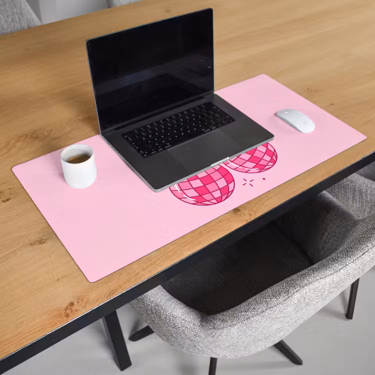 Bureau onderlegger - Decoratie - Disco-bal - Feest - Roze — 3