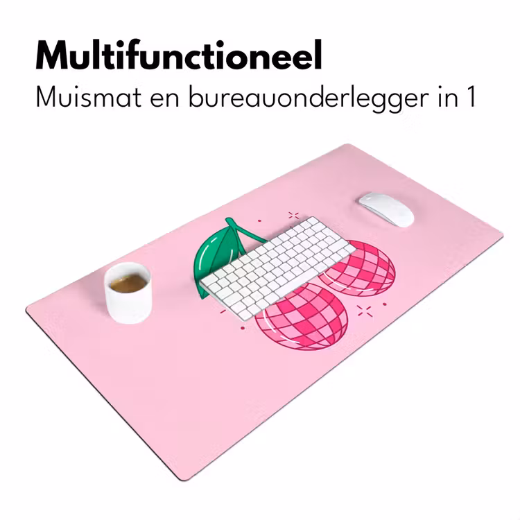 Bureau onderlegger - Decoratie - Disco-bal - Feest - Roze — 7