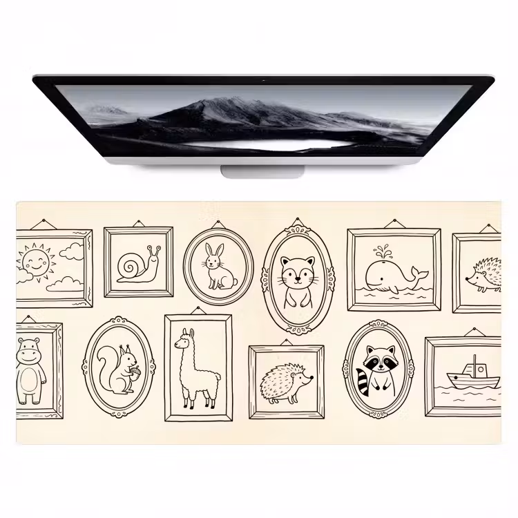 Bureau onderlegger - Dieren - Illustratie - Lijsten - Galerij - Speels — 1