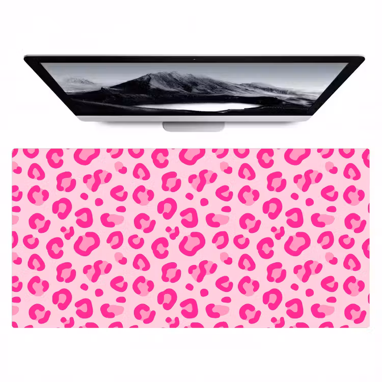 Bureau onderlegger - Dierenprint - Patroon - Abstract - Modern - Roze — 1