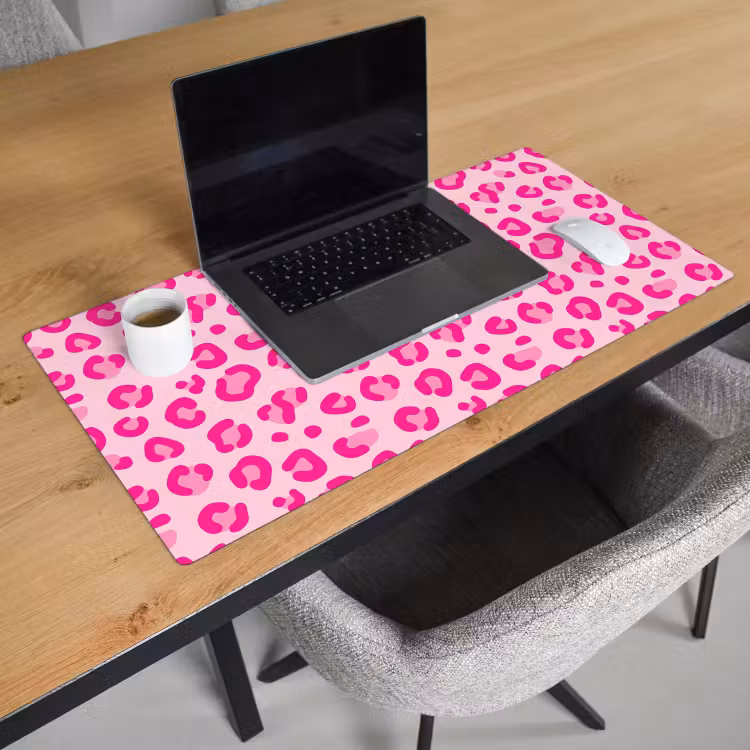 Bureau onderlegger - Dierenprint - Patroon - Abstract - Modern - Roze — 3