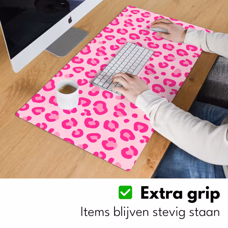 Bureau onderlegger - Dierenprint - Patroon - Abstract - Modern - Roze — 6