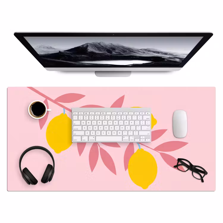Bureau onderlegger - Fruit - Tak - Natuur - Abstract - Roze — 4