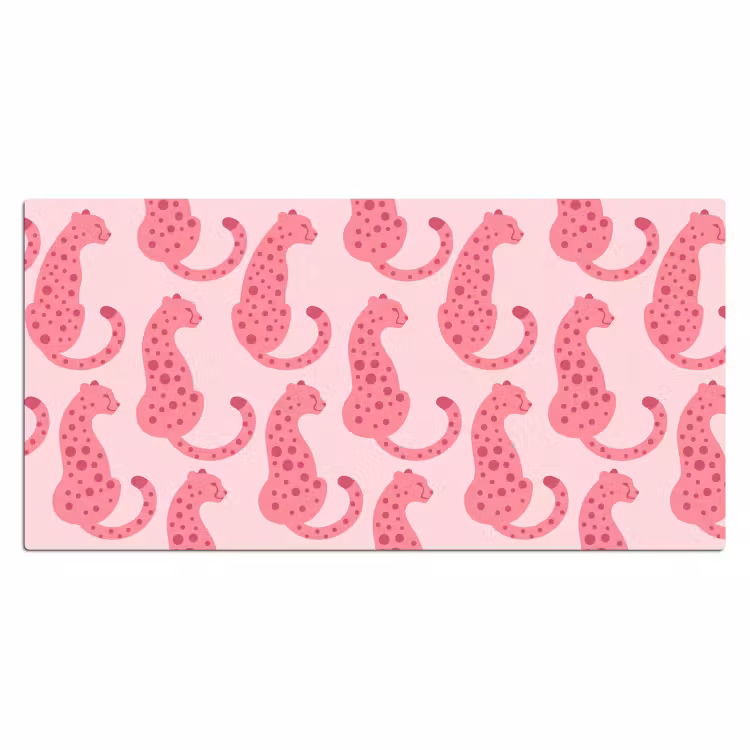 Bureau onderlegger - Kat - Gevlekt - Dieren - Patroon - Roze — 2