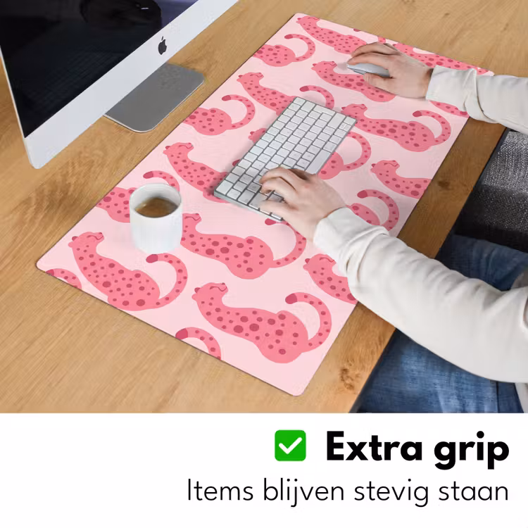 Bureau onderlegger - Kat - Gevlekt - Dieren - Patroon - Roze — 6
