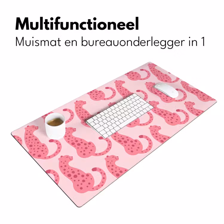 Bureau onderlegger - Kat - Gevlekt - Dieren - Patroon - Roze — 7