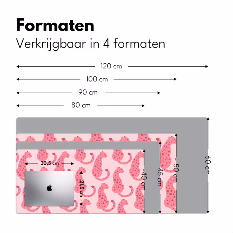 Bureau onderlegger - Kat - Gevlekt - Dieren - Patroon - Roze — 8