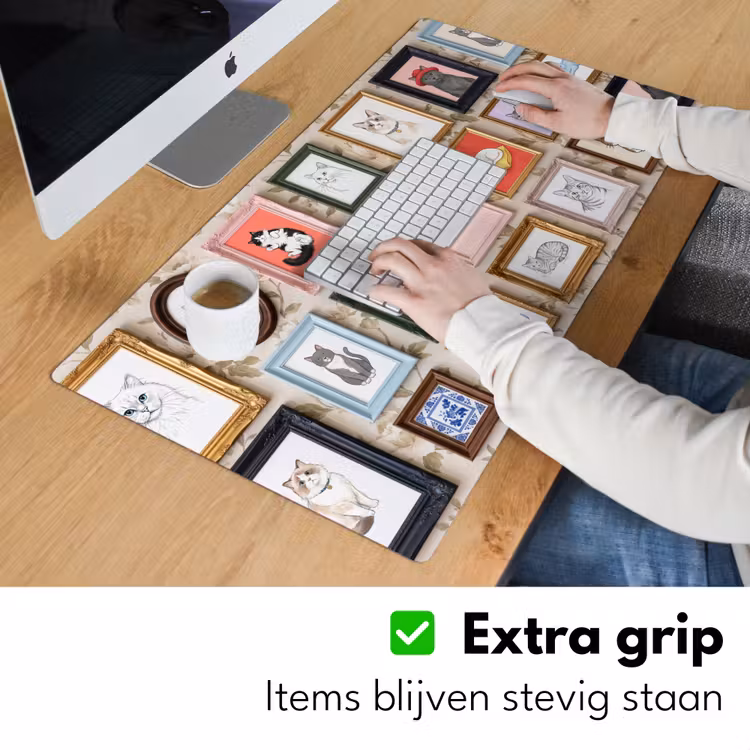 Bureau onderlegger - Kat - Portret - Dieren - Illustratie - Lijst — 6